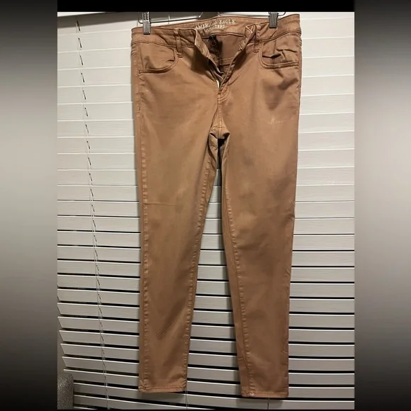 American Eagle pastel pink stretchy pants - Picture 3 of 15